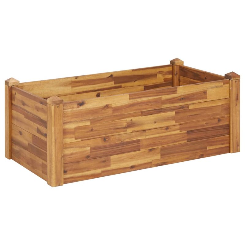 Casa si Gradina - Gradinarit si plante - Plante si ghivece - Ghivece si suporturi - Strat inaltat de gradina, 110x60x44 cm, lemn masiv de acacia - Infinity.ro