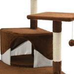 Petshop - Accesorii petshop - Jucarii animale - Ansambluri de joaca - Ansamblu pisici cu stalpi din funie sisal 203 cm Maro si Alb - Infinity.ro