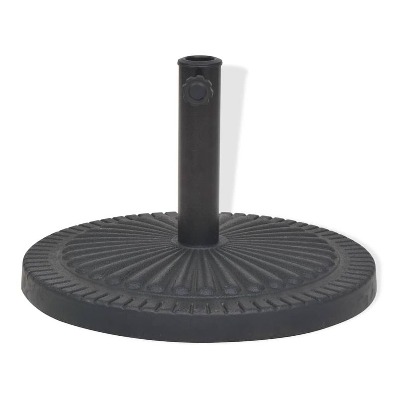 Casa si Gradina - Gradina si terasa - Umbrele si pavilioane - Umbrele - Suport umbrela de soare, rasina, rotund, negru, 29 kg - Infinity.ro