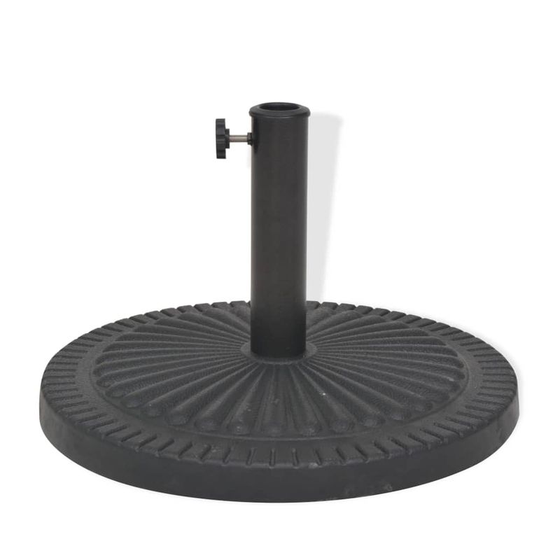 Casa si Gradina - Gradina si terasa - Umbrele si pavilioane - Umbrele - Suport umbrela de soare, rasina, rotund, negru, 29 kg - Infinity.ro