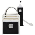 Casa si Gradina - Mobilier - Mobilier copii - Patuturi copii - Cadru pat etajat copii cu tobogan și amp; scara 97x208cm lemn de pin, alb - Infinity.ro