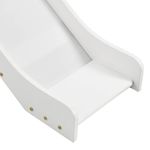 Casa si Gradina - Mobilier - Mobilier copii - Patuturi copii - Cadru pat etajat copii cu tobogan și amp; scara 97x208cm lemn de pin, alb - Infinity.ro