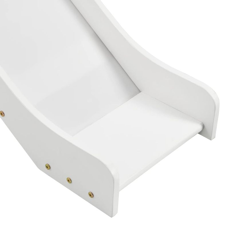 Casa si Gradina - Mobilier - Mobilier copii - Patuturi copii - Cadru pat etajat copii cu tobogan și amp; scara 97x208cm lemn de pin, alb - Infinity.ro