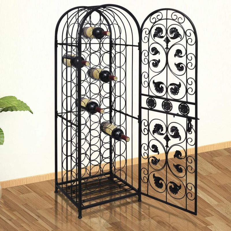 Casa si Gradina - Bucatarie si vesela - Accesorii bar - Suporturi bauturi - Suport sticle de vin pentru 45 de sticle, metal - Infinity.ro