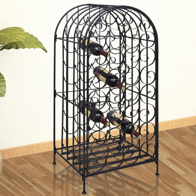 Casa si Gradina - Bucatarie si vesela - Accesorii bar - Suporturi bauturi - Suport sticle de vin pentru 35 de sticle, metal - Infinity.ro