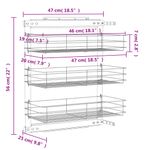 Casa si Gradina - Bucatarie si vesela - Organizare si depozitare bucatarie - Suporturi tacamuri si vase - Cos sarma bucatarie retractabil 3 niveluri argintiu 47x25x56 cm - Infinity.ro