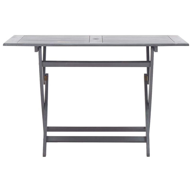 Casa si Gradina - Gradina si terasa - Mobilier exterior - Mese gradina - Masa de gradina pliabila, 120x70x75 cm, lemn masiv de acacia, gri - Infinity.ro