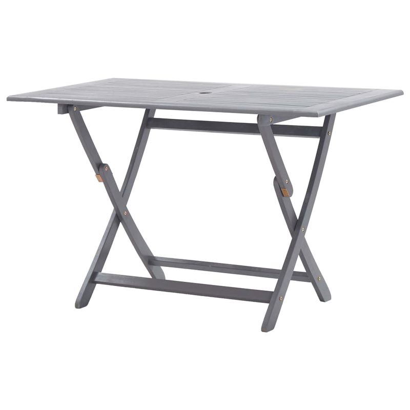 Casa si Gradina - Gradina si terasa - Mobilier exterior - Mese gradina - Masa de gradina pliabila, 120x70x75 cm, lemn masiv de acacia, gri - Infinity.ro