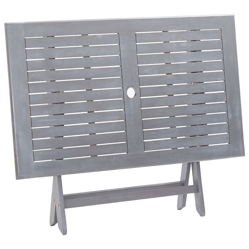 Casa si Gradina - Gradina si terasa - Mobilier exterior - Mese gradina - Masa de gradina pliabila, 120x70x75 cm, lemn masiv de acacia, gri - Infinity.ro