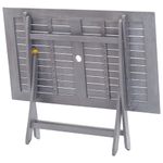 Casa si Gradina - Gradina si terasa - Mobilier exterior - Mese gradina - Masa de gradina pliabila, 120x70x75 cm, lemn masiv de acacia, gri - Infinity.ro