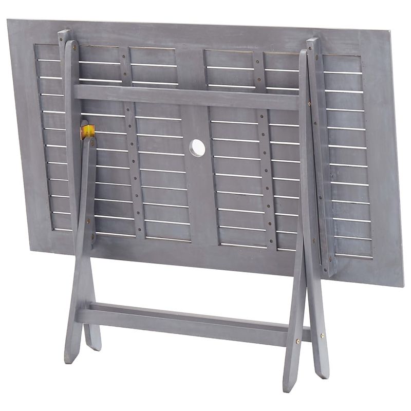 Casa si Gradina - Gradina si terasa - Mobilier exterior - Mese gradina - Masa de gradina pliabila, 120x70x75 cm, lemn masiv de acacia, gri - Infinity.ro