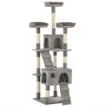 Petshop - Accesorii petshop - Jucarii animale - Ansambluri de joaca - Ansamblu pentru pisici cu stalpi funie sisal, 170 cm, gri - Infinity.ro