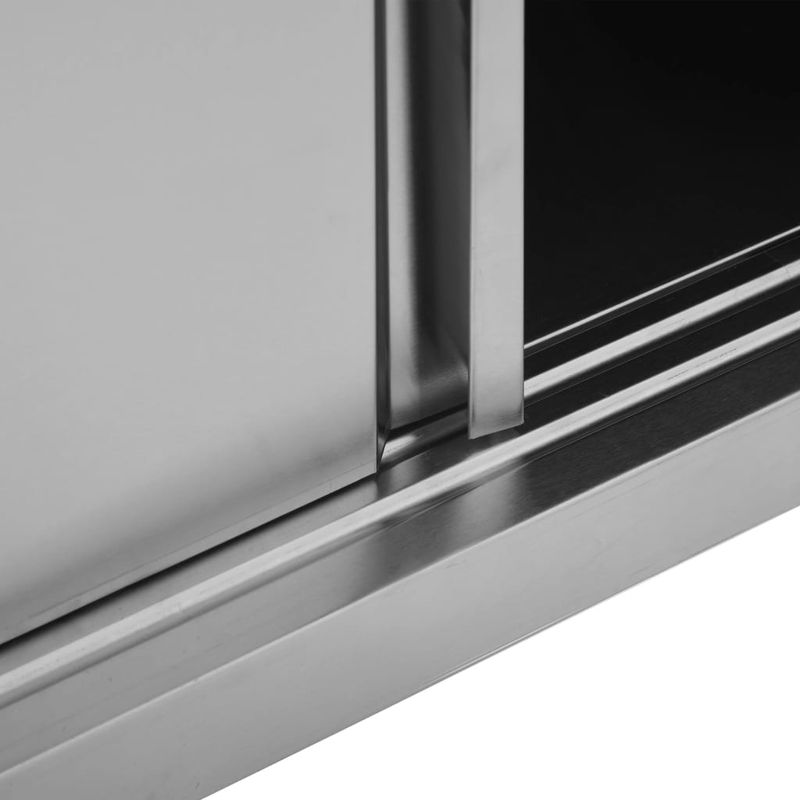 Casa si Gradina - Mobilier - Seturi de mobilier - Seturi bucatarie - Dulap bucatarie cu usi glisante, 120x40x50 cm, otel inoxidabil - Infinity.ro