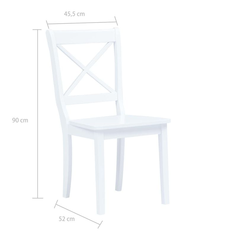 Casa si Gradina - Mobilier - Seturi de mobilier - Seturi bucatarie - Set mobilier bucatarie, 5 piese, alb, lemn masiv de hevea - Infinity.ro