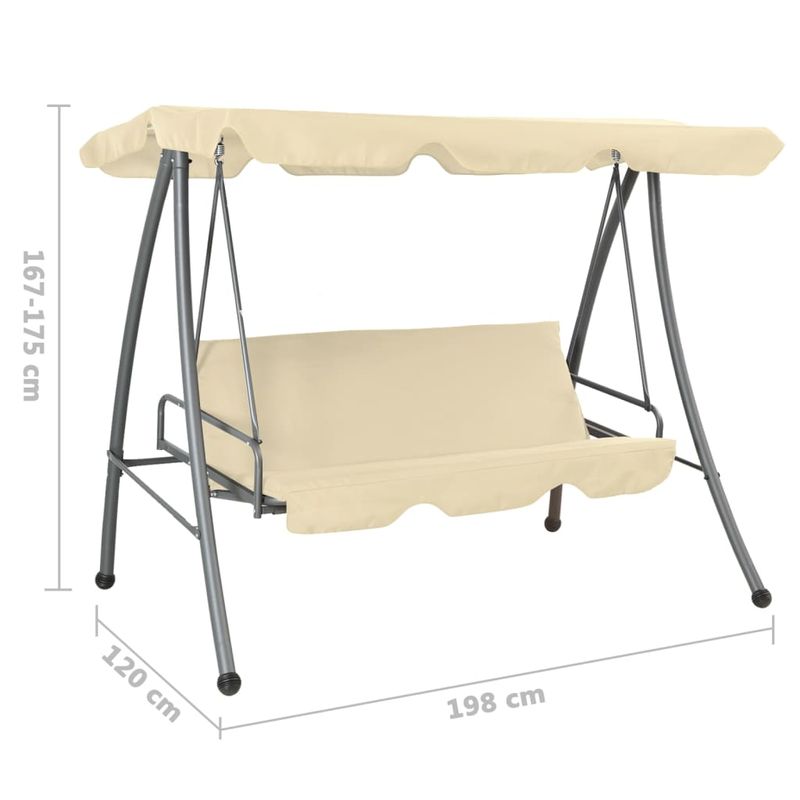 Casa si Gradina - Gradina si terasa - Balansoare si hamace - Balansoare - Balansoar de exterior cu copertina, alb - Infinity.ro