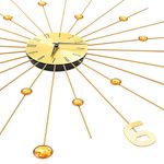 Casa si Gradina - Decoratiuni - Ceasuri - Ceas de perete, auriu, 70 cm, metal - Infinity.ro