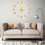 Casa si Gradina - Decoratiuni - Ceasuri - Ceas de perete, auriu, 50 cm, metal - Infinity.ro