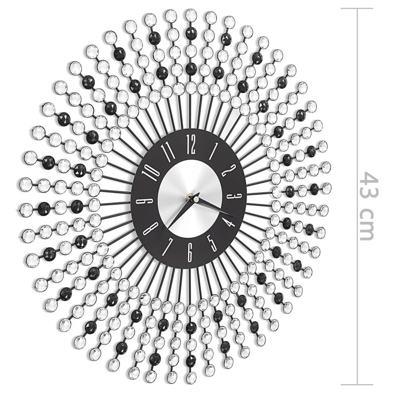 Casa si Gradina/Decoratiuni/Ceasuri - Ceas de perete, negru, 43 cm, metal - Infinity.ro