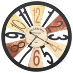 Casa si Gradina/Decoratiuni/Ceasuri - Ceas de perete, multicolor, 60 cm, metal - Infinity.ro