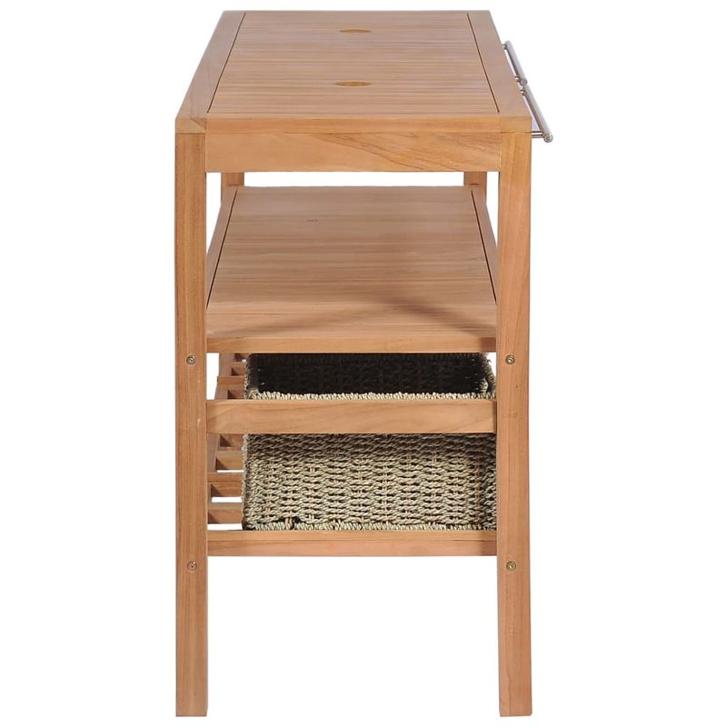 Casa si Gradina - Mobilier - Mobilier baie - Comode baie - Comoda de chiuveta baie, 132x45x75 cm, lemn masiv de tec - Infinity.ro