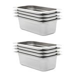 Casa si Gradina - Bucatarie si vesela - Vase pentru gatit - Tavi copt - Recipiente Gastronorm 8 buc. GN 1/3 100 mm otel inoxidabil - Infinity.ro