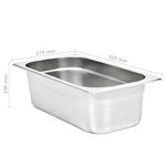 Casa si Gradina - Bucatarie si vesela - Vase pentru gatit - Tavi copt - Recipiente Gastronorm 8 buc. GN 1/3 100 mm otel inoxidabil - Infinity.ro