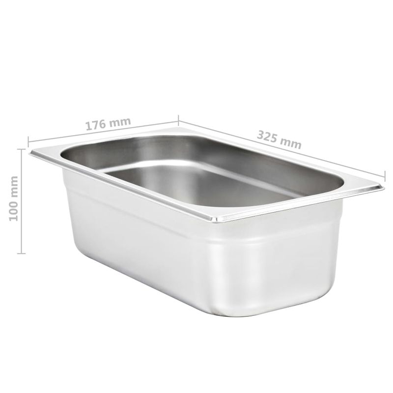 Casa si Gradina - Bucatarie si vesela - Vase pentru gatit - Tavi copt - Recipiente Gastronorm 8 buc. GN 1/3 100 mm otel inoxidabil - Infinity.ro