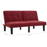 Casa si Gradina - Mobilier - Canapele si coltare - Canapele - Canapea cu 2 locuri, rosu vin, material textil - Infinity.ro