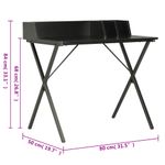 Casa si Gradina - Mobilier - Mese si birouri - Birouri - Birou, negru, 80x50x84 cm - Infinity.ro
