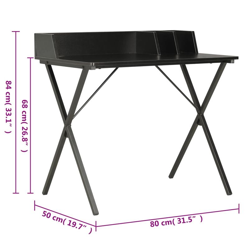 Casa si Gradina - Mobilier - Mese si birouri - Birouri - Birou, negru, 80x50x84 cm - Infinity.ro