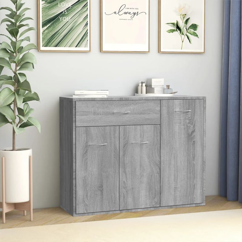 Casa si Gradina - Mobilier - Comode si corpuri - Comode - Servanta, sonoma gri, 88x30x70 cm, lemn compozit - Infinity.ro