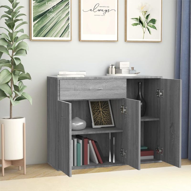 Casa si Gradina - Mobilier - Comode si corpuri - Comode - Servanta, sonoma gri, 88x30x70 cm, lemn compozit - Infinity.ro