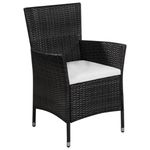 Casa si Gradina - Gradina si terasa - Mobilier exterior - Seturi mobila gradina - Set mobilier bistro, 3 piese, negru, poliratan - Infinity.ro