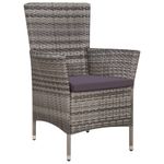 Casa si Gradina - Gradina si terasa - Mobilier exterior - Seturi mobila gradina - Set mobilier bistro, 3 piese, gri, poliratan - Infinity.ro