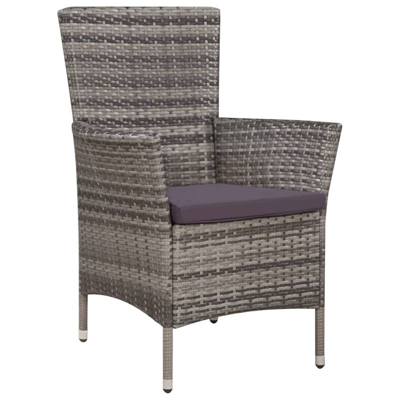 Casa si Gradina - Gradina si terasa - Mobilier exterior - Seturi mobila gradina - Set mobilier bistro, 3 piese, gri, poliratan - Infinity.ro