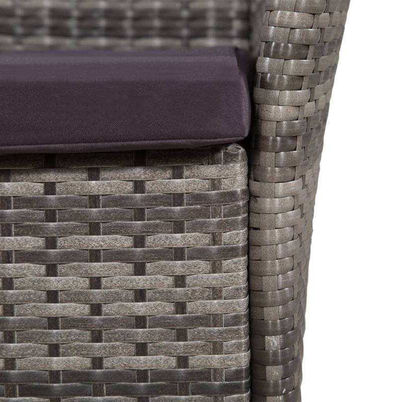 Casa si Gradina - Gradina si terasa - Mobilier exterior - Seturi mobila gradina - Set mobilier bistro, 3 piese, gri, poliratan - Infinity.ro