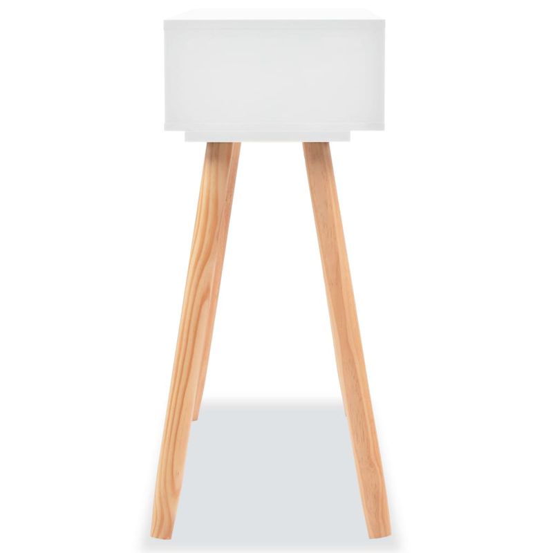 Casa si Gradina - Mobilier - Comode si corpuri - Console - Masa consola, lemn masiv de pin 80x30x72 cm, alb - Infinity.ro