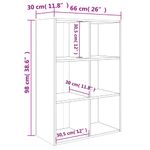 Casa si Gradina - Mobilier - Biblioteci si rafturi - Biblioteci - Biblioteca/Servanta, alb, 66x30x98 cm, PAL - Infinity.ro