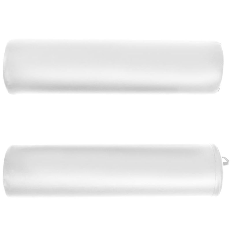 Ingrijire personala si Cosmetice - Sanatate si wellness - Articole wellness - Fotolii de masaj - Masa de masaj pliabila, 4 cm grosime, cu 2 perne, alb, ovala - Infinity.ro