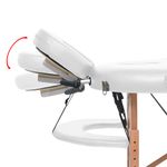 Ingrijire personala si Cosmetice - Sanatate si wellness - Articole wellness - Fotolii de masaj - Masa de masaj pliabila, 4 cm grosime, cu 2 perne, alb, ovala - Infinity.ro