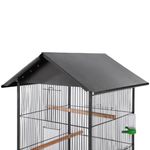 Petshop - Accesorii petshop - Culcusuri si custi - Tarcuri si colivii - Colivie de pasari cu acoperis, negru, 66 x 66 x 155 cm, otel - Infinity.ro