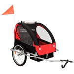 Sport si Outdoor - Ciclism - Accesorii pentru biciclete - Remorci biciclete - Remorca bicicleta & carucior 2-in-1, negru si rosu - Infinity.ro