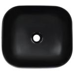 Casa si Gradina - Sanitare - Lavoar baie si accesorii - Lavoare si piedestale - Chiuveta de baie, negru, 44,5x39,5x14,5 cm, ceramica - Infinity.ro
