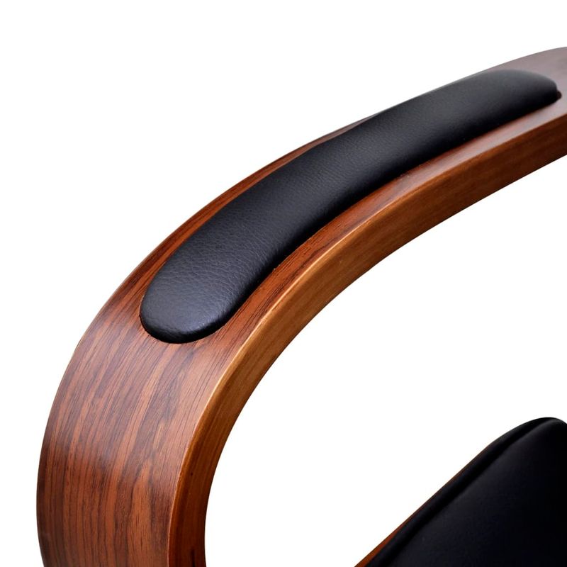 Casa si Gradina/Mobilier/Scaune si fotolii/Scaune - Scaun de birou rotativ, alb, piele ecologica si lemn curbat - Infinity.ro