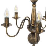 Casa si Gradina - Corpuri si surse de iluminat - Lustre si pendule - Candelabru antichizat, negru, 5 becuri E14 - Infinity.ro