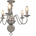 Casa si Gradina - Corpuri si surse de iluminat - Lustre si pendule - Candelabru antichizat, argintiu, 5 becuri E14 - Infinity.ro