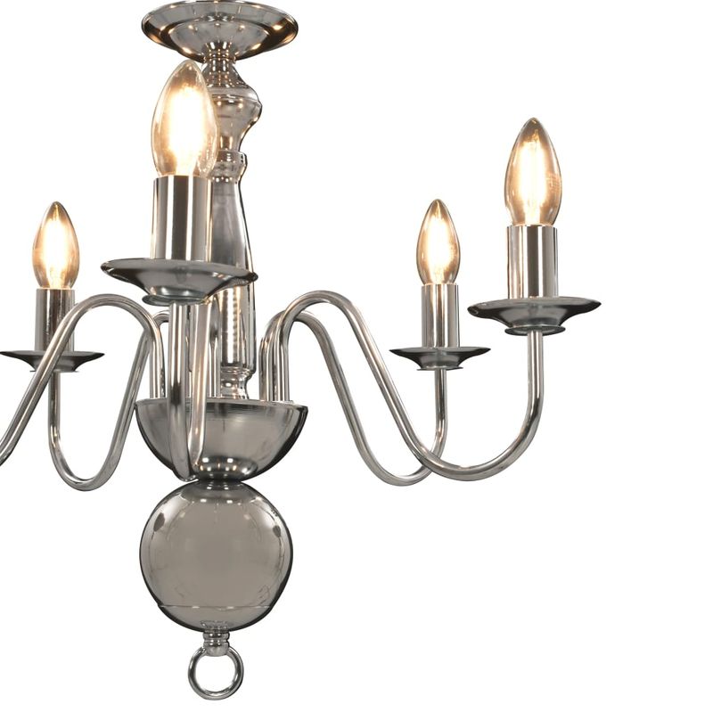 Casa si Gradina - Corpuri si surse de iluminat - Lustre si pendule - Candelabru antichizat, argintiu, 5 becuri E14 - Infinity.ro