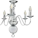 Casa si Gradina - Corpuri si surse de iluminat - Lustre si pendule - Candelabru antichizat, argintiu, 5 becuri E14 - Infinity.ro