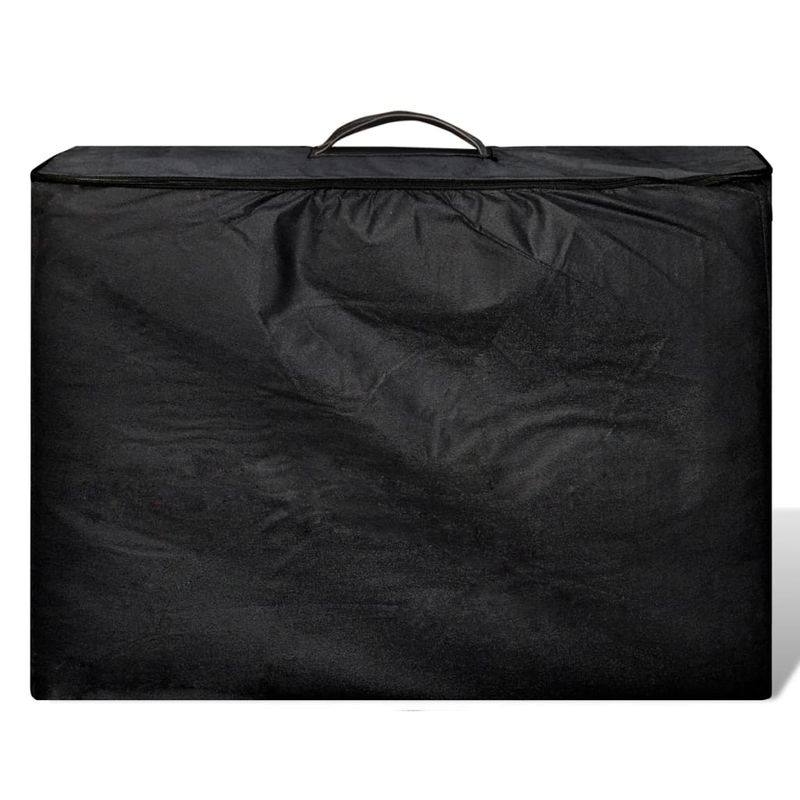 Ingrijire personala si Cosmetice - Sanatate si wellness - Articole wellness - Fotolii de masaj - Masa masaj pliabila, 2 zone, negru, cadru din lemn - Infinity.ro