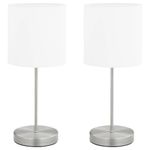 Casa si Gradina - Corpuri si surse de iluminat - Veioze si lampi - Lampi de veghe - Veioze, 2 buc., senzor de atingere, alb, E14, număr becuri în formă de stâlp - Infinity.ro